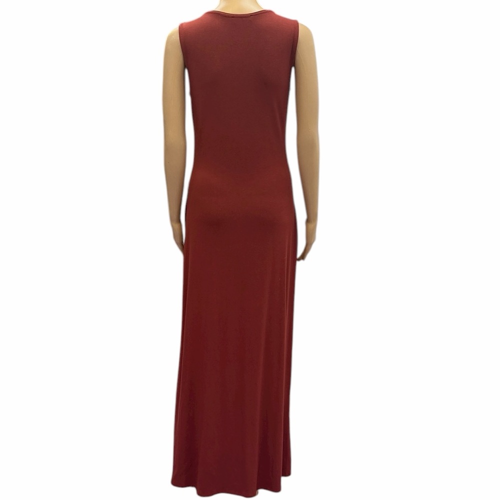 Premise Rust Sleeveless Maxi Dress with Button Slit Front Womens Small - Picture 7 of 13